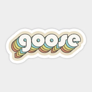 vintage color goose Sticker